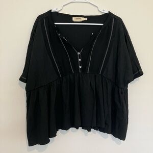 Millibon Boutique Black Women's Top Large